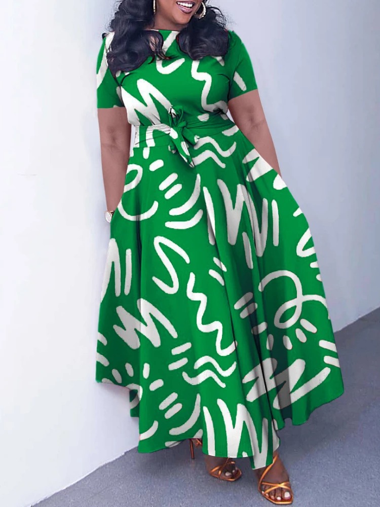 花柄ネクタイウエストミディドレスエレガントなレディースファッ - Midi Skirt Floral のレビューと価格